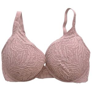 Auden Push up Plunge full coverage women’s underwire lace bra mauve size 36DD